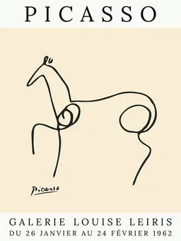 Photocircle Photocircle Poster / Leinwandbild - Picasso Pferd – beige – Produktbild 1 von 1
