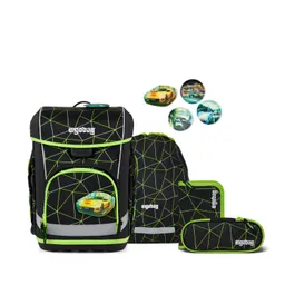 Ergobag Ergobag cubo light Schulranzen, 5-teiliges Set, CyBär Race Flash – Produktbild 1 von 1