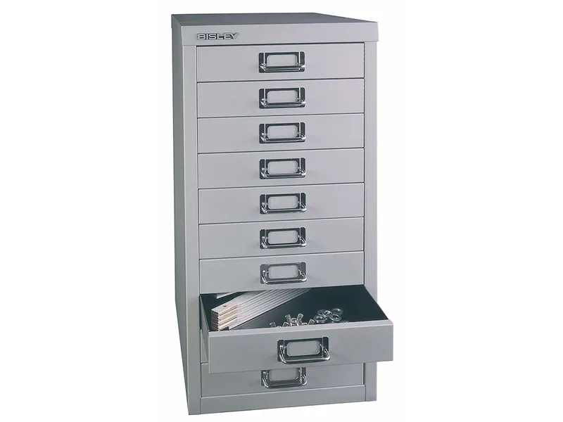 Bisley Bisley Schubladenschrank 10 Schübe, DIN A4 silber – Produktbild 1 von 1
