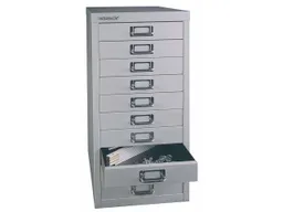 Bisley Bisley Schubladenschrank 10 Schübe, DIN A4 silber – Produktbild 1 von 1