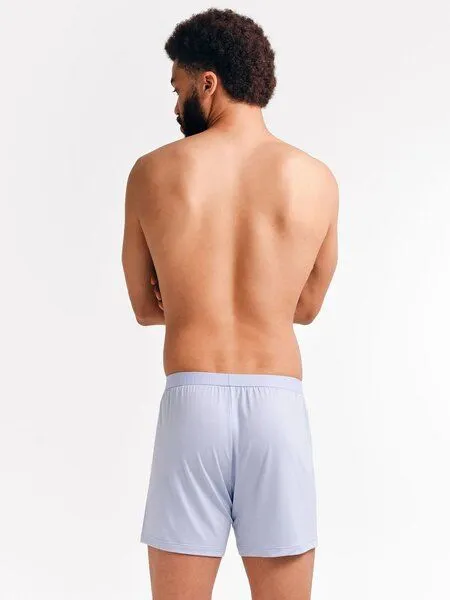 erlich textil erlich textil Light Touch Boxers im 3er Pack, weite Boxershorts aus weichem Modal, made in Europe, Hellblau, – Produktbild 4 von 8