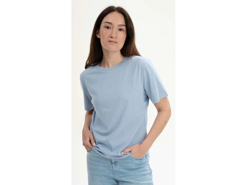 MELA MELA T-Shirt Style TANIKA aus 100% Bio-Baumwolle, Zartes blau, – Produktbild 1 von 5