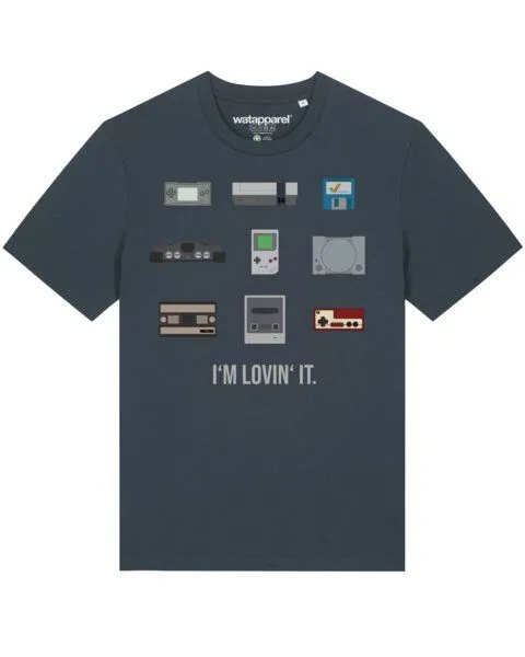 watapparel watapparel T-Shirt Unisex Videogames, India ink grey, – Produktbild 1 von 3
