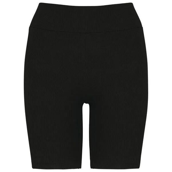 Greenspired Greenspired Damen-Ripp-Shorts aus Bio-Baumwolle, Schwarz, – Produktbild 1 von 1