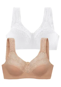 petite fleur by Lascana Entlastungs-BH toffee+weiß – Produktbild 1 von 1