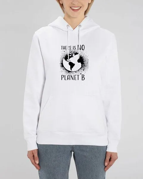 Human Family Human Family Bio Unisex Hoodie - "Charmer - NO Planet B" in verschiedenen Farben, Weiss, – Produktbild 2 von 4