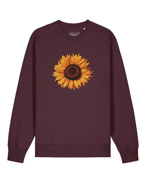 watapparel watapparel Sweatshirt Unisex Sonnenblume, Red brown, – Produktbild 1 von 2