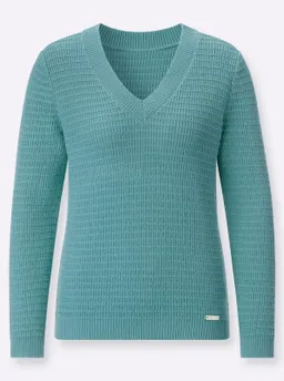 Witt Witt V-Ausschnitt-Pullover ozean – Produktbild 1 von 1