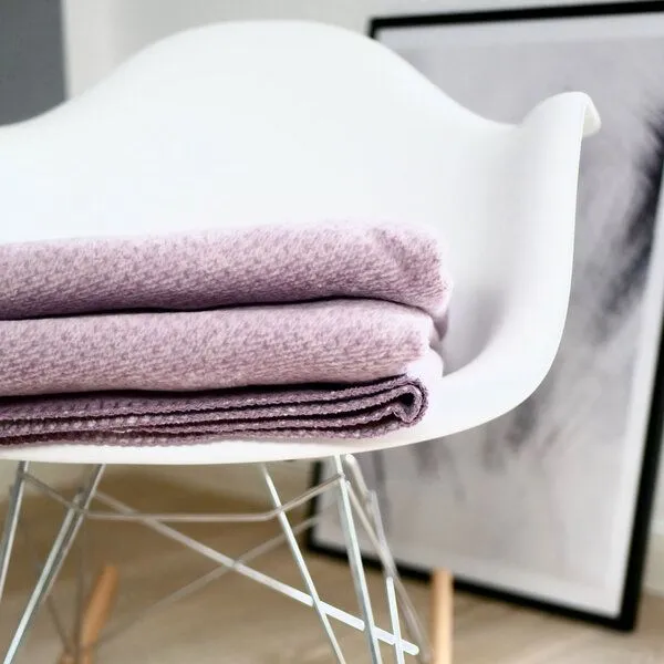 RIEMA Germany RIEMA Germany Kuscheldecke EMMA aus Bio-Baumwolle OEKO-Tex, Lila, – Produktbild 1 von 4