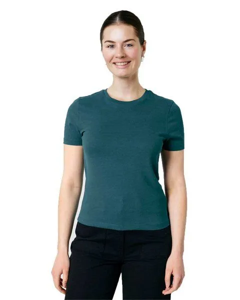 YTWOO YTWOO Bio Damen T-Shirt, enganliegend aus Bio-Baumwolle, Türkis, – Produktbild 1 von 4
