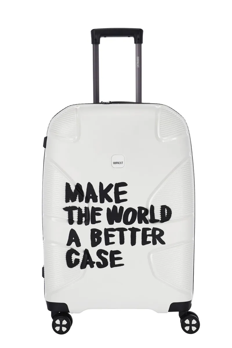 IMPACKT IMPACKT IP1 Koffer M, 4-Rollen olar white "Make the world..", White, – Produktbild 1 von 1
