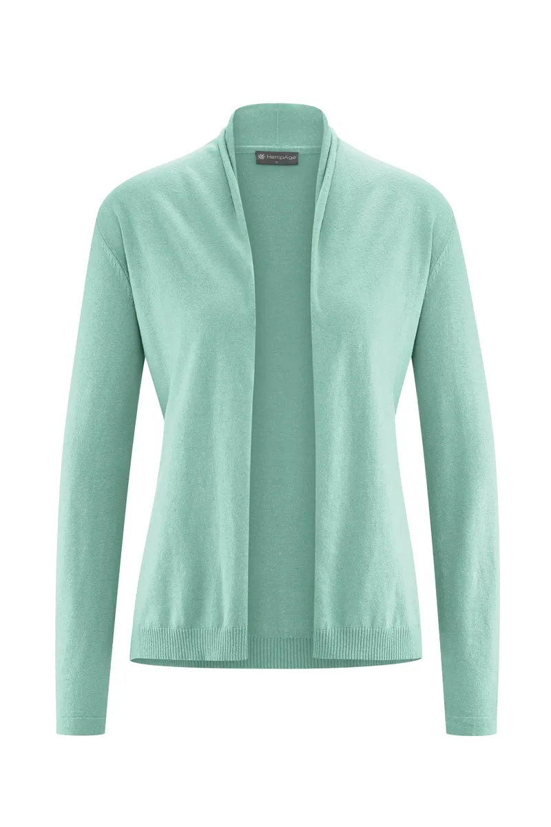 HempAge Hempage Damen vegan Leichte Strickjacke In Salbeigrün, Grün, – Produktbild 1 von 1
