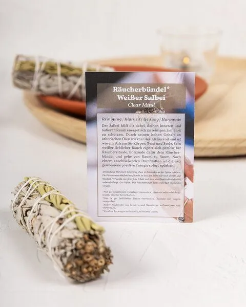 Oh Shanti Oh Shanti Räucherbündel Weißer Salbei mit Sweetgrass, 2er Set – Produktbild 3 von 4