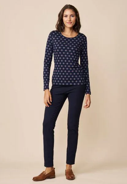 LANA Organic LANA Organic Shirt, Modell Nina, Dafina maritime blue, – Produktbild 2 von 4