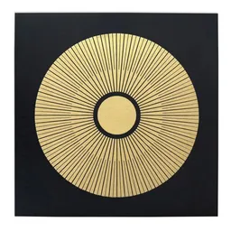 Veskor Cassiopeia Veskor Cassiopeia CENTRAL SUN Sonnen Linoldruck | 50 × 50 cm | Gold auf Schwarz – Produktbild 1 von 1