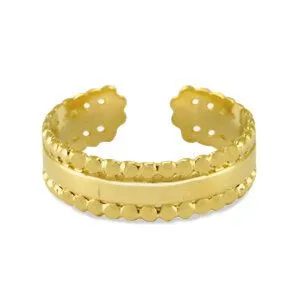 ELEKTROPULLI Größenverstellbarer Ring von Elektropulli, Gold, – Produktbild 3 von 8