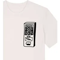 päfjes päfjes Der Augen Automat - Kaugummiautomat - Fair Wear Unisex Bio T-Shirt, Natur, – Produktbild 1 von 1