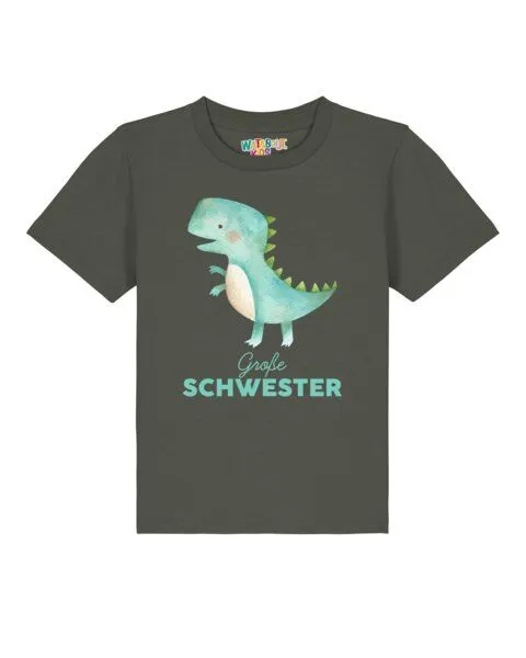watabout.kids watabout.kids T-Shirt Kinder Dinosaurier 03 Große Schwester, Khaki, – Produktbild 1 von 2