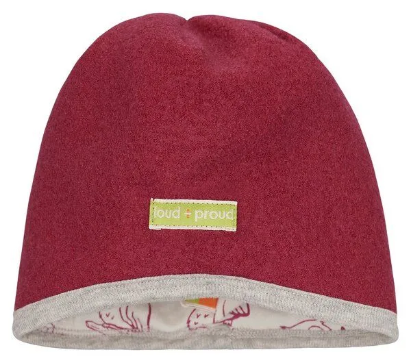 loud + proud loud + proud Babys & Kinder Mütze Wollwalk, GOTS-zertifiziert, Rouge(pink), – Produktbild 3 von 3