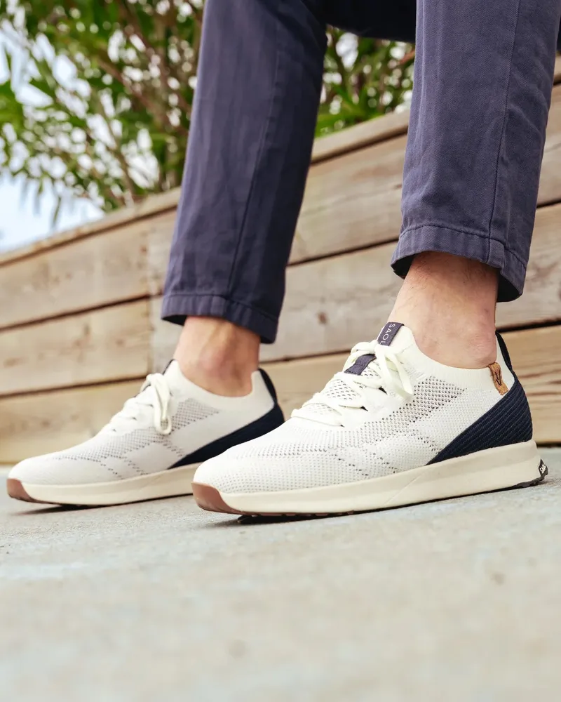 SAOLA SAOLA Herren vegan Sneaker Herren Tsavo 3 Weiß Navy, Weiß, – Produktbild 2 von 2