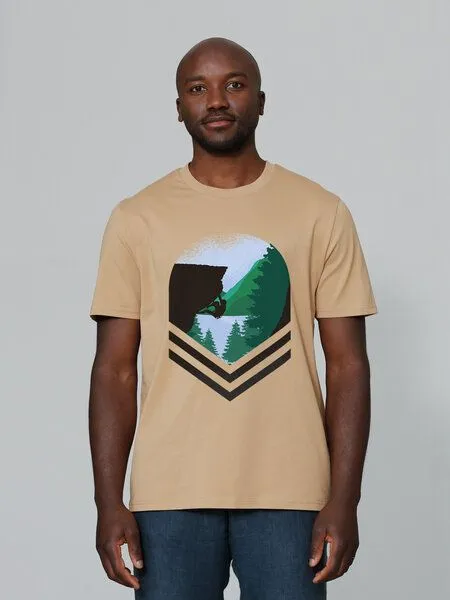 watapparel watapparel T-Shirt Unisex Bay Climbing, Latte, – Produktbild 2 von 2