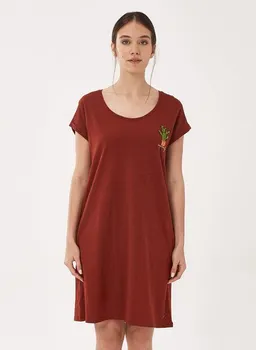 ORGANICATION ORGANICATION Slub-Jersey-Kleid aus Bio-Baumwolle mit Stickerei – Produktbild 1 von 1