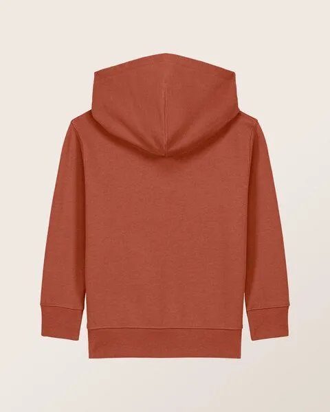 THE FACE OF ELEMENTS THE FACE OF ELEMENTS Essential - Relaxed Fit Kids Hoodie aus 100% Bio-Baumwolle, Muddy (braun), – Produktbild 4 von 4