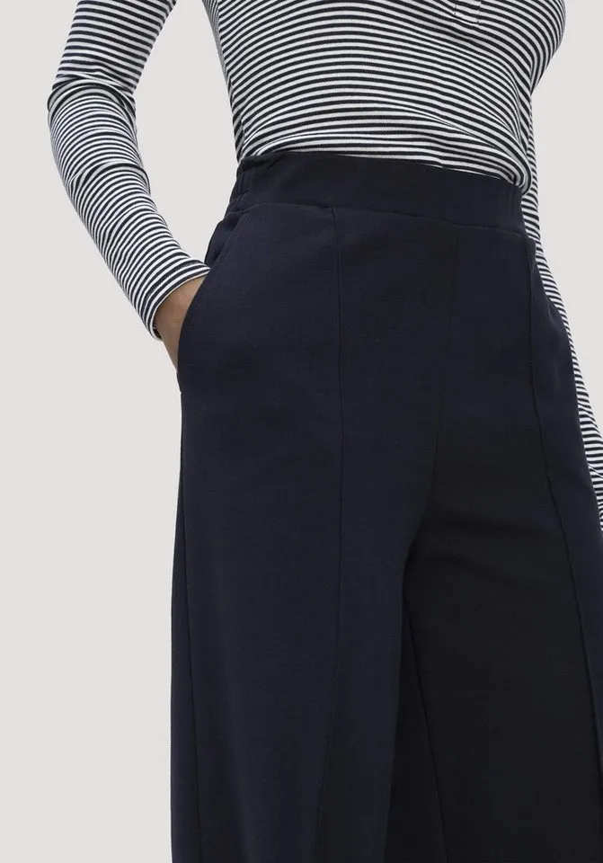 hessnatur hessnatur Jerseyhose Relaxed Wide Leg aus Bio-Baumwolle (1-tlg), Blau, – Produktbild 4 von 4
