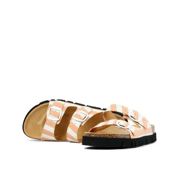 Grand Step Shoes Grand Step Shoes Noelia Schlappen, vegan, Gestreift - hellorange, – Produktbild 1 von 3