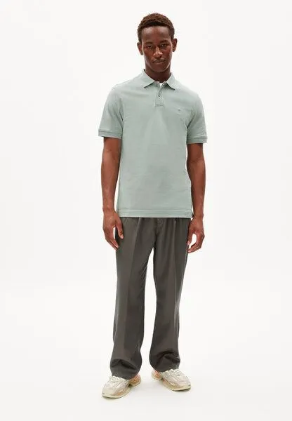 ARMEDANGELS ARMEDANGELS FIBRAAS - Herren Polo T-Shirt Regular Fit aus Bio-Baumwolle, Morning dew, – Produktbild 4 von 4