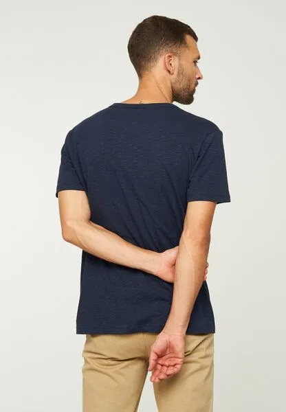 recolution Herren Slub T-Shirt aus Bio-Baumwolle - BAY - recolution, Dark navy (blau), – Produktbild 3 von 5