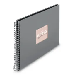 Hama Hama Spiral-Album "Fine Art", 36x32 cm, 50 schwarze Seiten, Steingrau – Produktbild 1 von 1