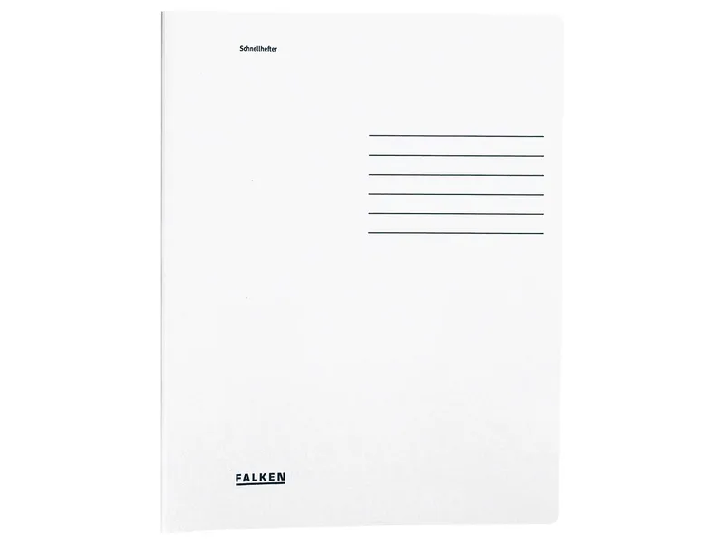 Falken Falken Schnellhefter DIN A4 aus Recyclingkarton 240 g/m², weiß – Produktbild 1 von 1