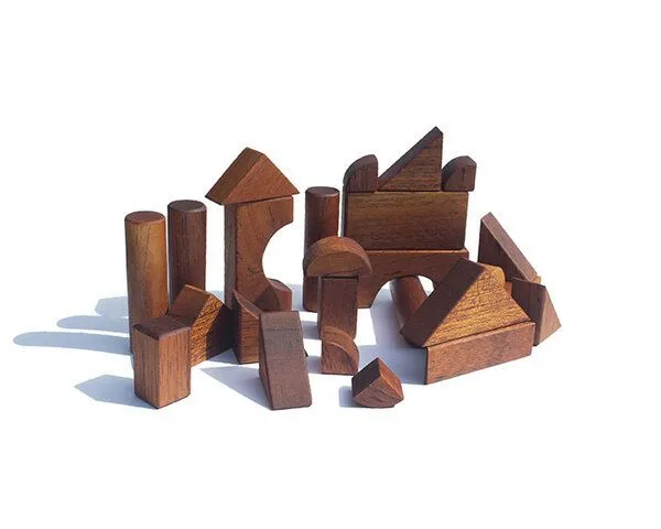 BAGHI BAGHI Holz-Bauklötzchen aus upcycling Akazienholz – Produktbild 2 von 6