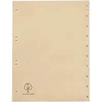 Register aus Tauenpapier 1-10, DIN A4 – Produktbild 1 von 1