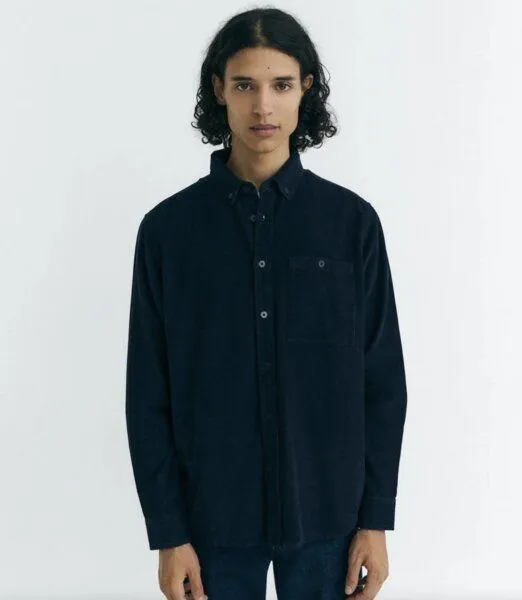 thinking mu thinking mu Herren Hemd - Corduroy Anto Shirt - aus Baumwolle, Navy (blau), – Produktbild 1 von 4