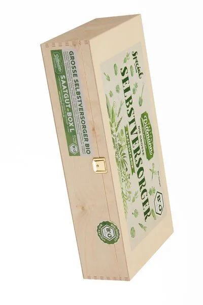 Saatgut Dillmann Saatgut Dillmann Selbstversorger Saatgut-Holzbox L – Produktbild 2 von 4