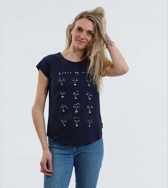 Gary Mash GARY MASH Shirt Asheville guess my mood aus Biobaumwolle, Dunkelblau (blau), – Produktbild 2 von 4