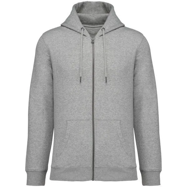Greenspired Greenspired Umweltfreundliches Unisex Kapuzensweatshirt mit Zip 350 g/m² XXS - 4 XL, Meliertes grau, – Produktbild 1 von 1