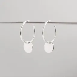 fejn jewelry fejn jewelry Set Kette 'shiny disc' + Creole mit Disc Anhänger – Produktbild 1 von 1