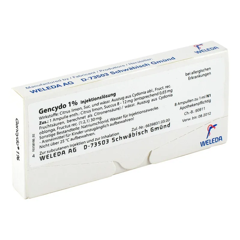 Weleda Gencydo 1% Injektionslösung – Produktbild 1 von 2