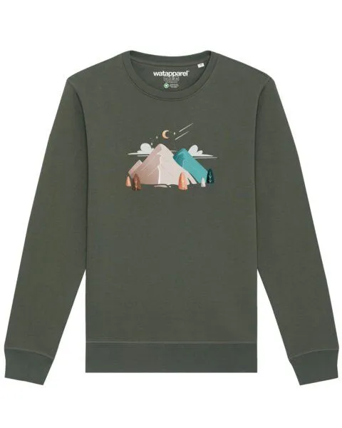 watapparel watapparel Sweatshirt Unisex Night & Clouds, Khaki, – Produktbild 1 von 3