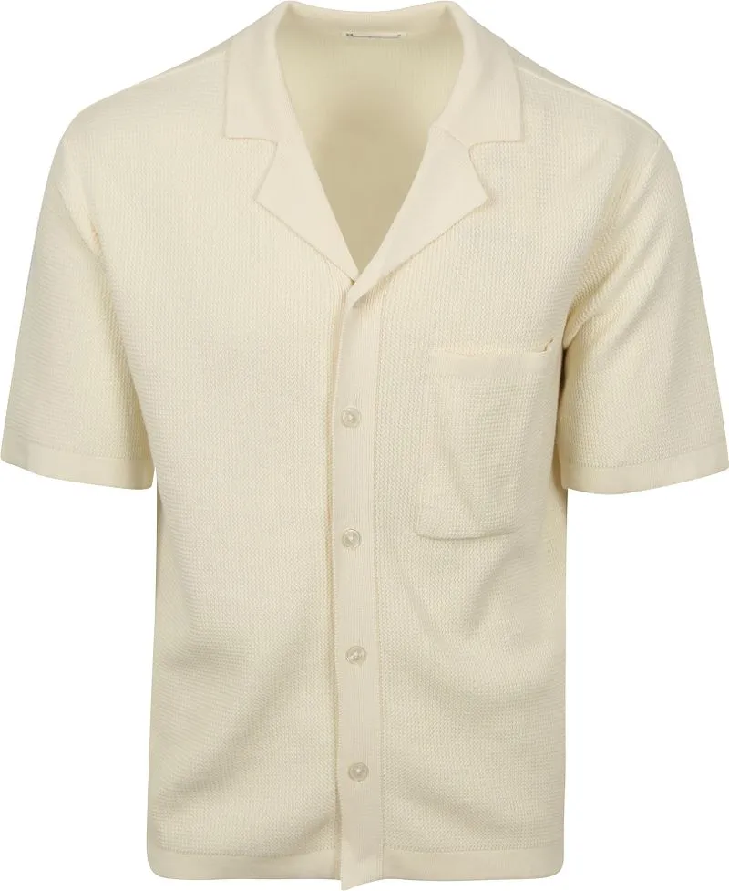 KnowledgeCotton Apparel KnowledgeCotton Apparel Knitted Top Off White - Größe L, Weiß, – Produktbild 2 von 3