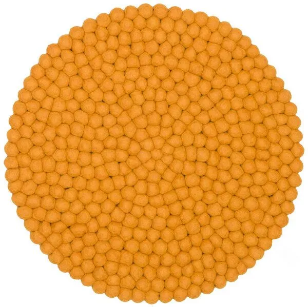 myfelt myfelt Filzkugel Sitzauflage (⌀ 36 cm, 36 x 36 cm), Ockergelb (risa), – Produktbild 1 von 4