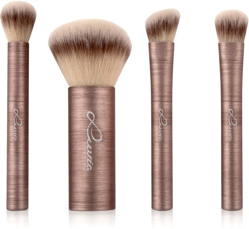 Luvia Cosmetics Kosmetikpinsel-Set PRIME VEGAN MINI, 5 tlg., 4 Pinsel, Reise-Set, Nurai-Pinselhaar, vegan., Weiß, – Produktbild 1 von 5