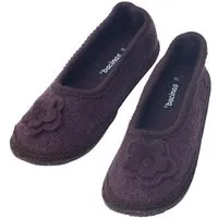 Bacinas Bacinas Warme Ballerina Hausschuhe Damen Schurwolle Wollwalk Filzsohle, Kakaobraun, – Produktbild 1 von 1