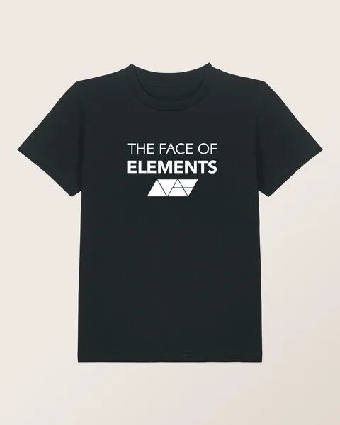 THE FACE OF ELEMENTS The Face of Elements Bold Relaxed Fit Kids T-Shirt aus 100% Bio-Baumwolle, Black (schwarz), – Produktbild 1 von 3