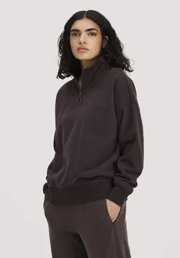 hessnatur hessnatur Troyer-Sweatshirt Oversize aus Bio-Baumwolle mit recycelter Baumwolle – Produktbild 1 von 1