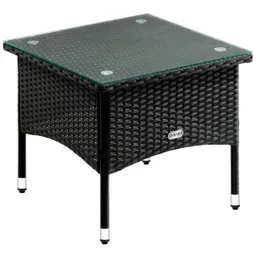 Casaria® Casaria Deuba Polyrattan Beistelltisch/Teetisch - schwarz – Produktbild 1 von 1