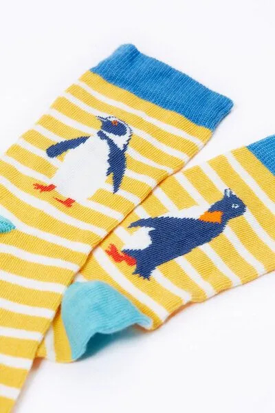 Frugi Frugi Kindersocken in Dreierpack mit Pinguine – Produktbild 2 von 3